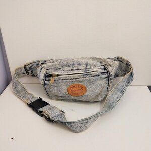 Retro Vintage 80s Acid Washed Denim Fanny Pack Belt Bag Pacific Connections